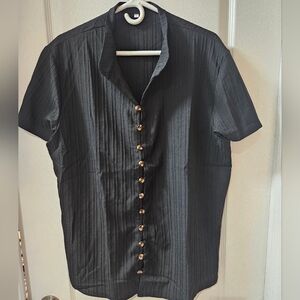 Mens Black Dress Shirt